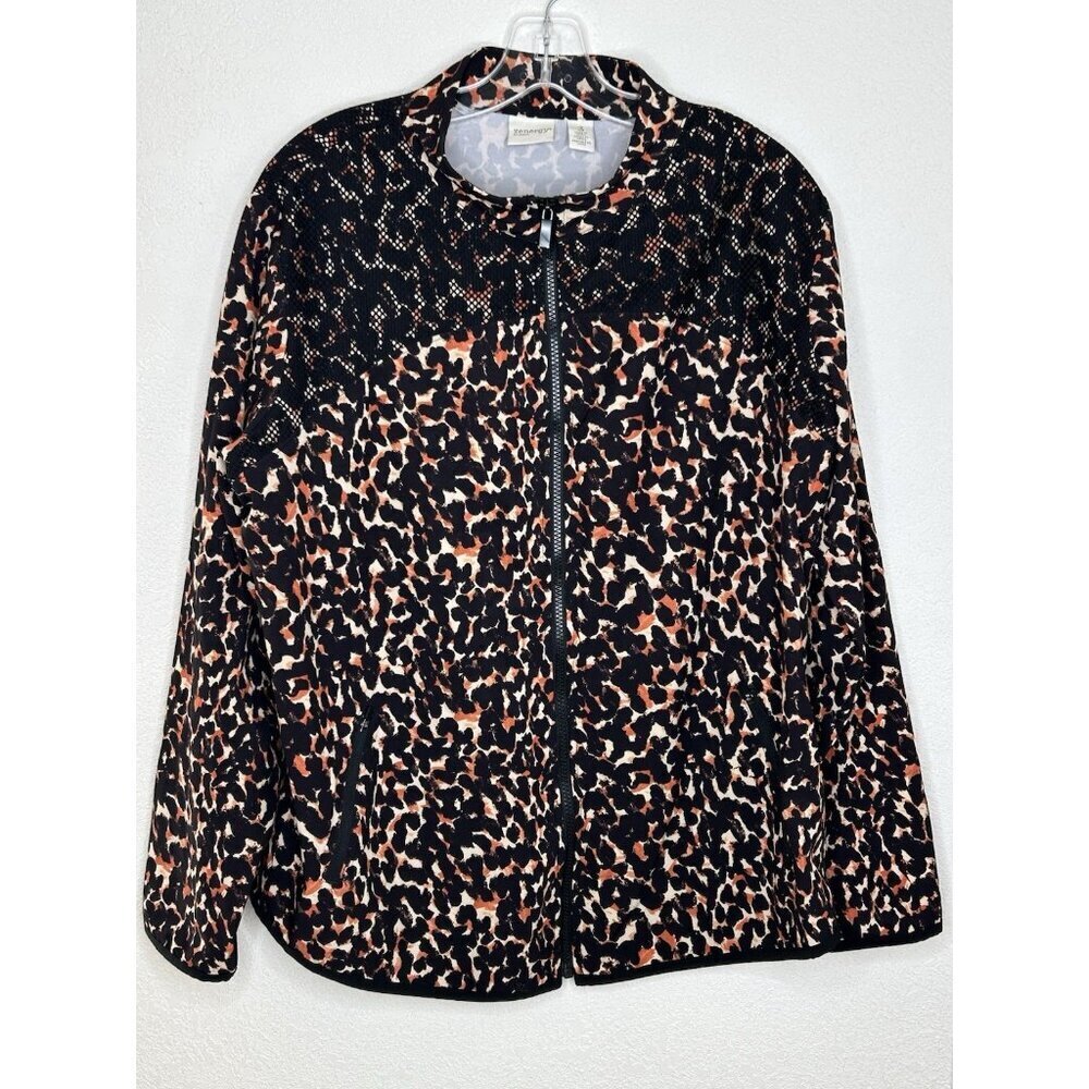 Zenergy Chicos 3 US XL16 Jacket Neema Animal Print Mesh Golf Stretch Lightweight
